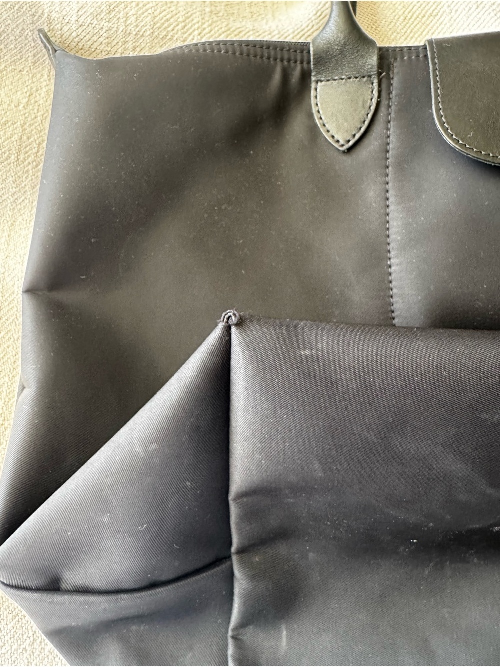 Longchamp LE PLIAGE ONE M TOTE BAG Black Canvas - Picture 7 of 14